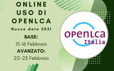 Corsi online Uso di openLCA Febbraio 2021